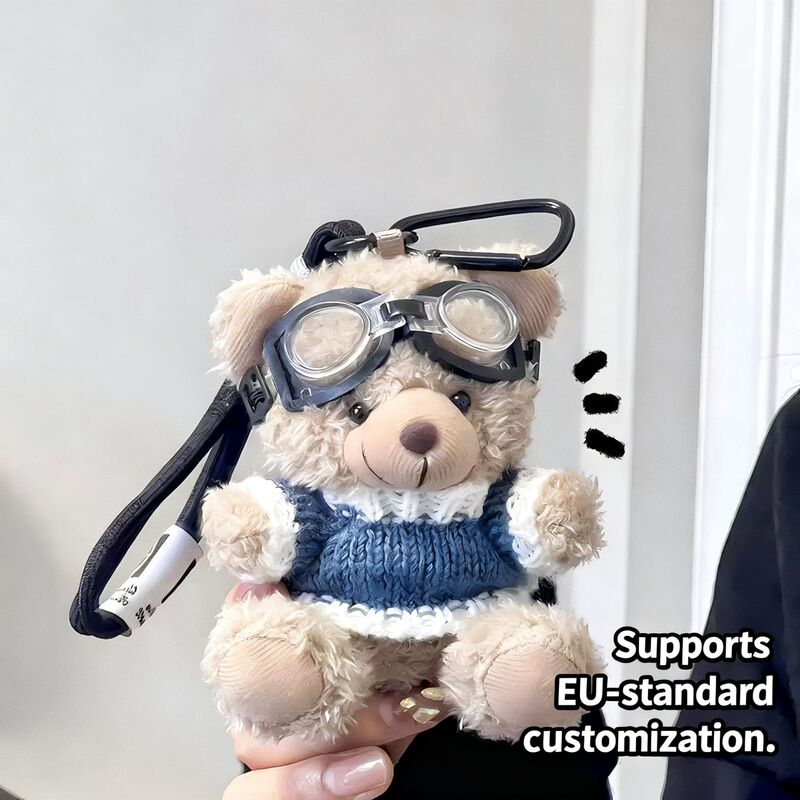 Large quantity can talk about the net red pilot bear plush pendant creative doll cute bear doll key chain bag pendant Large quantity can talk about the net red pilot bear plush pendant creative doll cute bear doll key chain bag pendant
