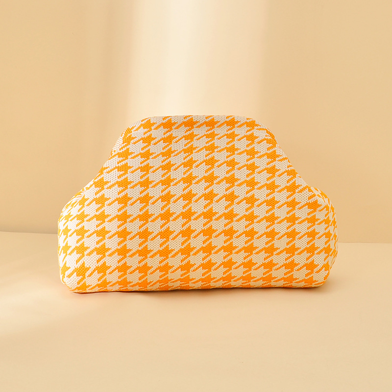 Houndstooth [orange and white]