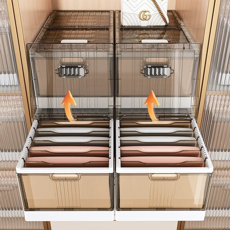 Коробка для хранения одежды Домашний шкаф многослойный артефакт вытягивание перегородки одежда брюки складная коробка для хранения корзины
