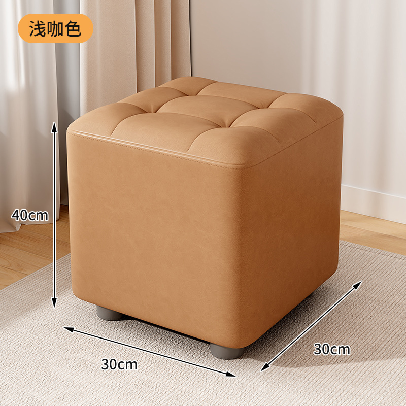 Taburete pequeño, taburete bajo para el hogar, taburete de salón, taburete de sofá, taburete simple, muelle de asiento, paquete suave, taburete de cambio de zapatos pequeño
