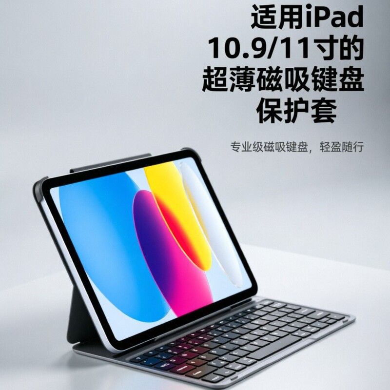 Suitable for iPad Air8 Bluetooth Keyboard, Suitable for Apple Pro Tablet Keyboard, Ipad11/10 Generation Double-Sided Case