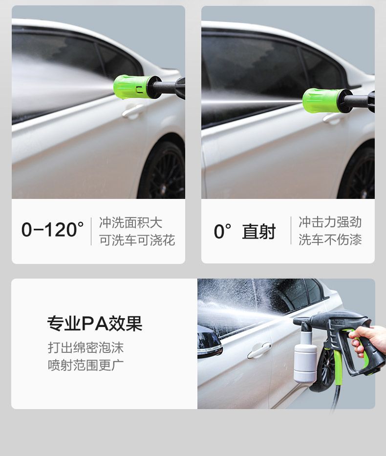 Greenfield Pufferfish 1400W High-Pressure Car Washing Machine Household 220V Fully Automatic Cleaning Machine High-Power Car Washing Magic Pump