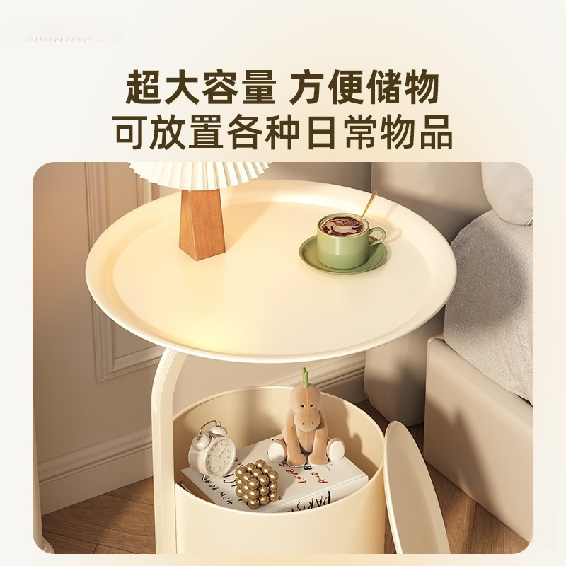 床头柜替代家用卧室床头置物架小型收纳柜奶油风沙发边几边柜|undefined