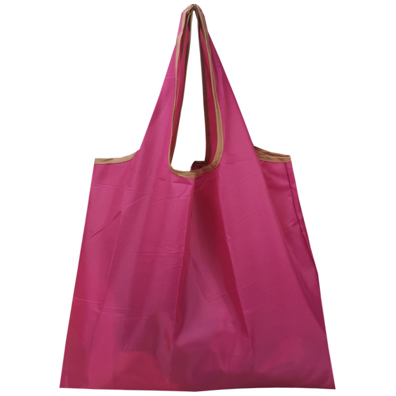 Medio color sólido imprimible LOGOTIPO bolso de color estático bolsa de nylon impermeable bolsa de compras de protección del medio ambiente plegable image 7