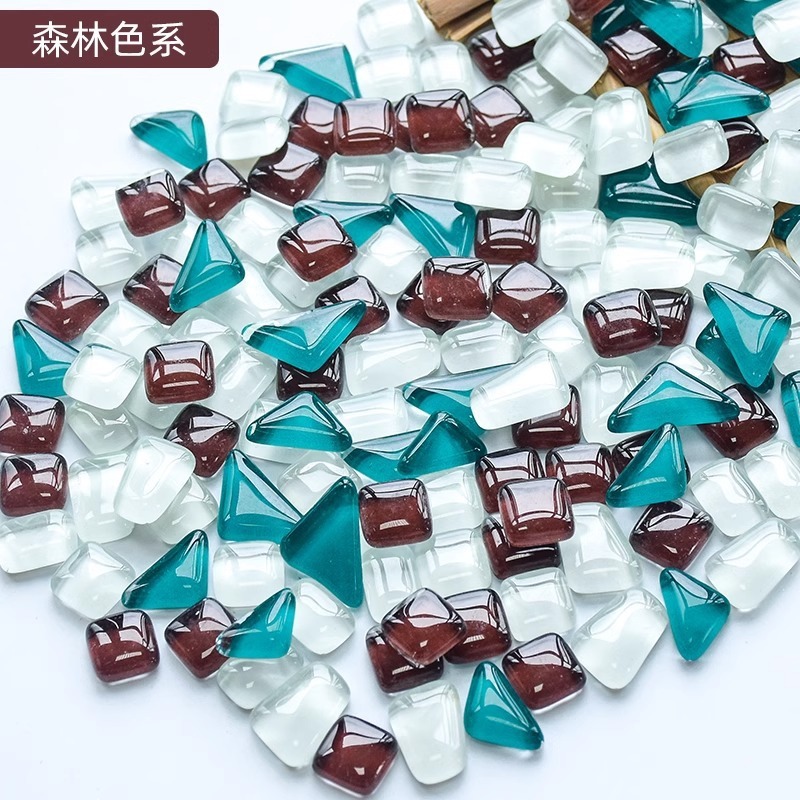 200克diy多元闪粉马赛克集合水晶自由石玻璃儿童手工材料颗粒|undefined