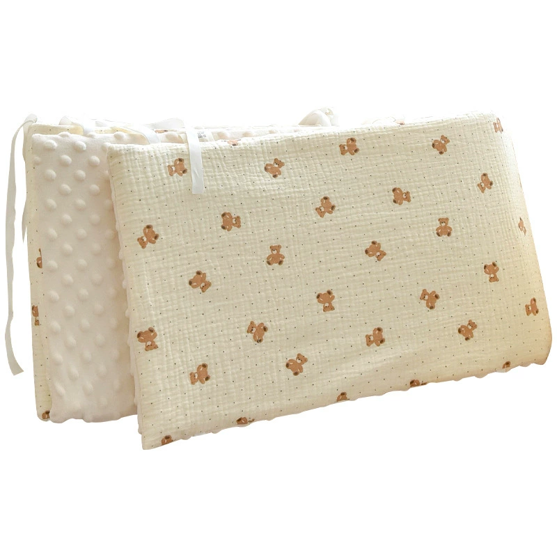 Хлопковый бортик для детской кроватки, двойной бархат DouDou, 100% хлопок + 3D bean, несколько размеров