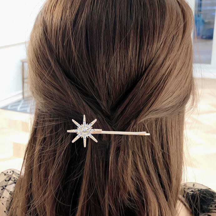 Style Simple Star Alliage Incruster Strass Pince À Cheveux display picture 3