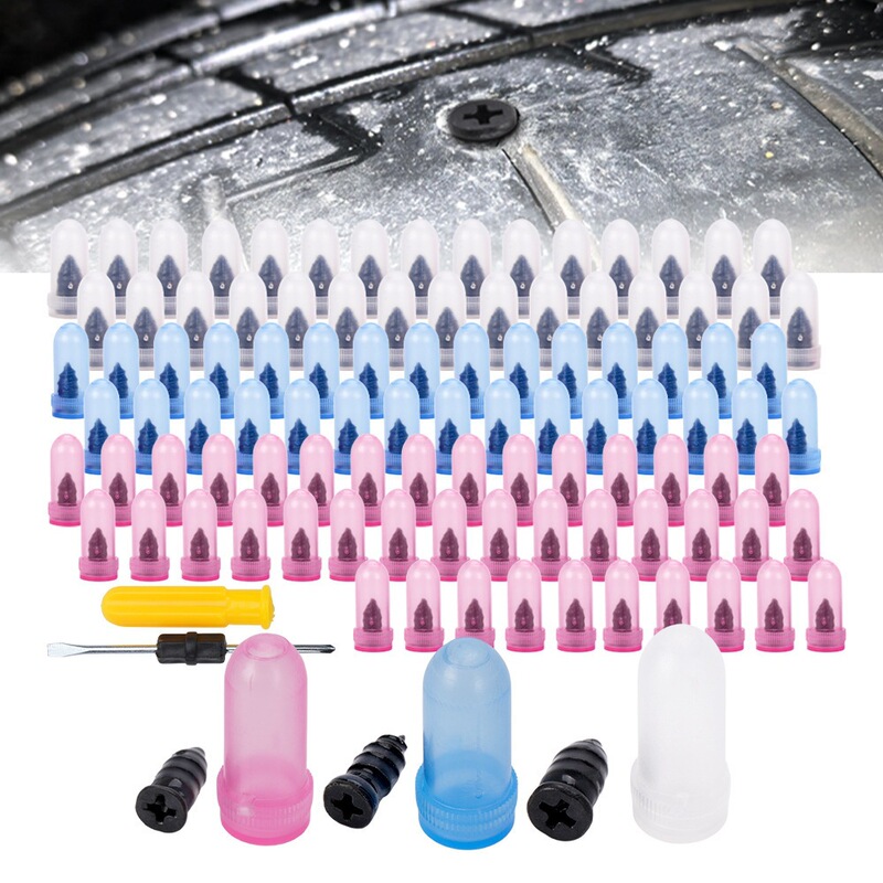 Car and Motorcycle Vacuum Tire Repair Nails, Electric Vehicle Tire Quick Repair Tool, 100Pcs Boxed Rubber Nails