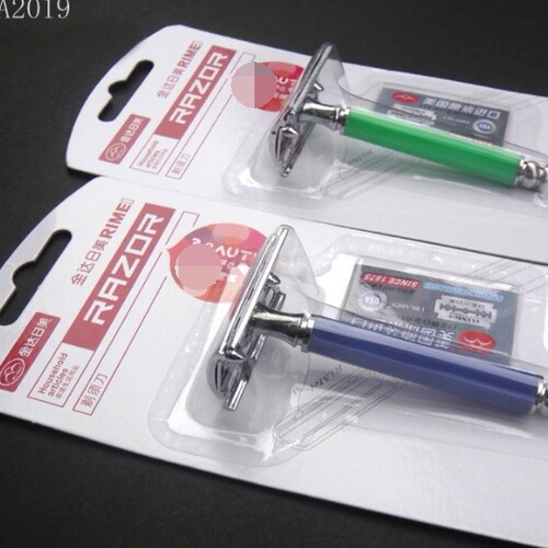 Goldanmei A2019 Shaving Razor Stand, Manual Double-Sided Shaving Razor Stand, Includes 1 Blade Metal Razor Stand
