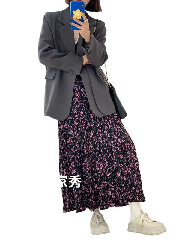 小西装外套灰色女2025春秋季新款时尚感气质小个子休闲设计感西服|undefined