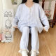 New Plaid Light and Soft Moon Clothes with Chest Pad in Spring, Autumn and Summer After March Pregnant Women's Pajamas Breast-feeding 4