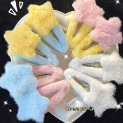 かわいいぬいぐるみのヘアピン秋の冬の毛の後頭部の髪飾りの甘い超仙の少女bbクリップ前髪の端のクリップ