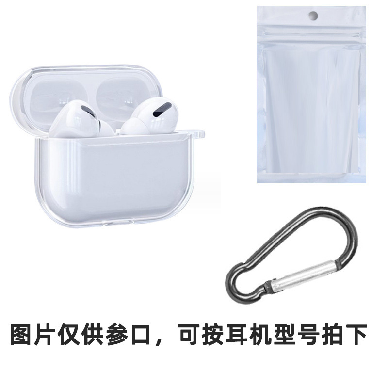 Aplicable para auriculares de Apple AirPods Pro2 Pro3 Transparente de quinta generación Soft Case AirPods4 Case