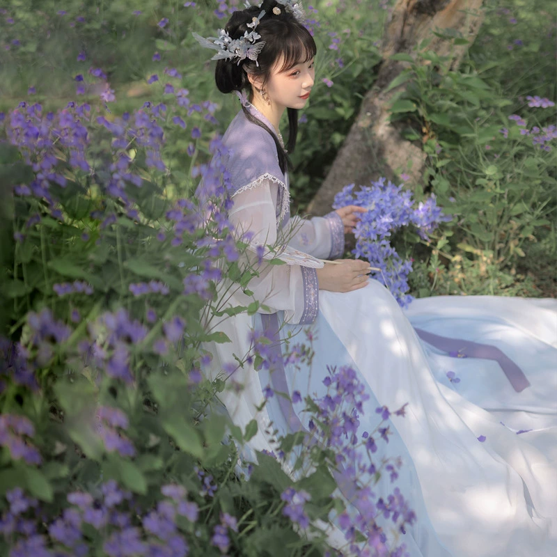 Оригинальный дизайн новая Yuege Meng Hanfu женский китайский стиль Jin стиль перекрестная горловина талии pleated юбка Weijin стиль повседневная 8296