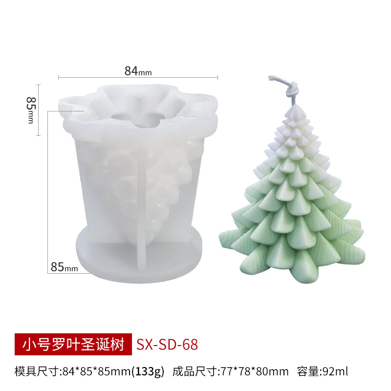 Sanxin árbol de Navidad velas de aromaterapia Molde de silicona Diy de Navidad Expansión de incienso Masivo de yeso Suministro especial transfronterizo