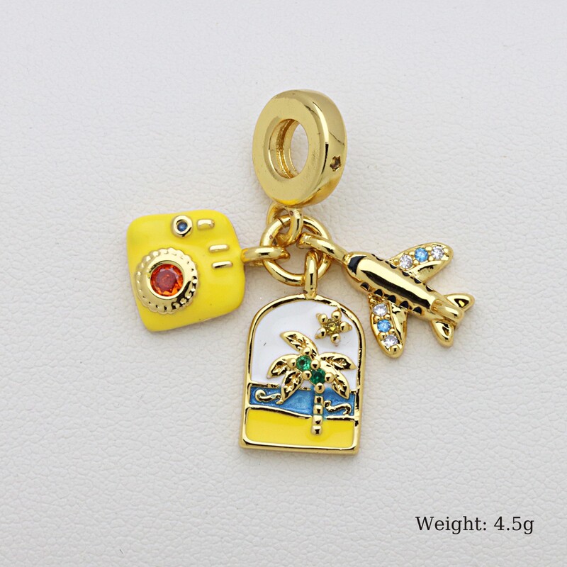 デザインセンスのあるパンダブレスレットペンダントアクセサリーカラードリップオイルプリンセスドレスハイヒールスイカチェリーバーガーピザ|undefined