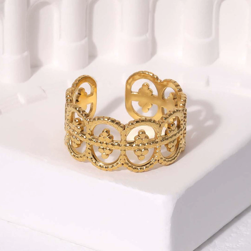 Adjustable retro ring stainless steel, European style, does not fade, on index finger, wholesale