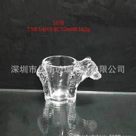 专业白酒品酒杯50毫升狮子形状小酒杯，可丝印，蒙砂，印刷广告