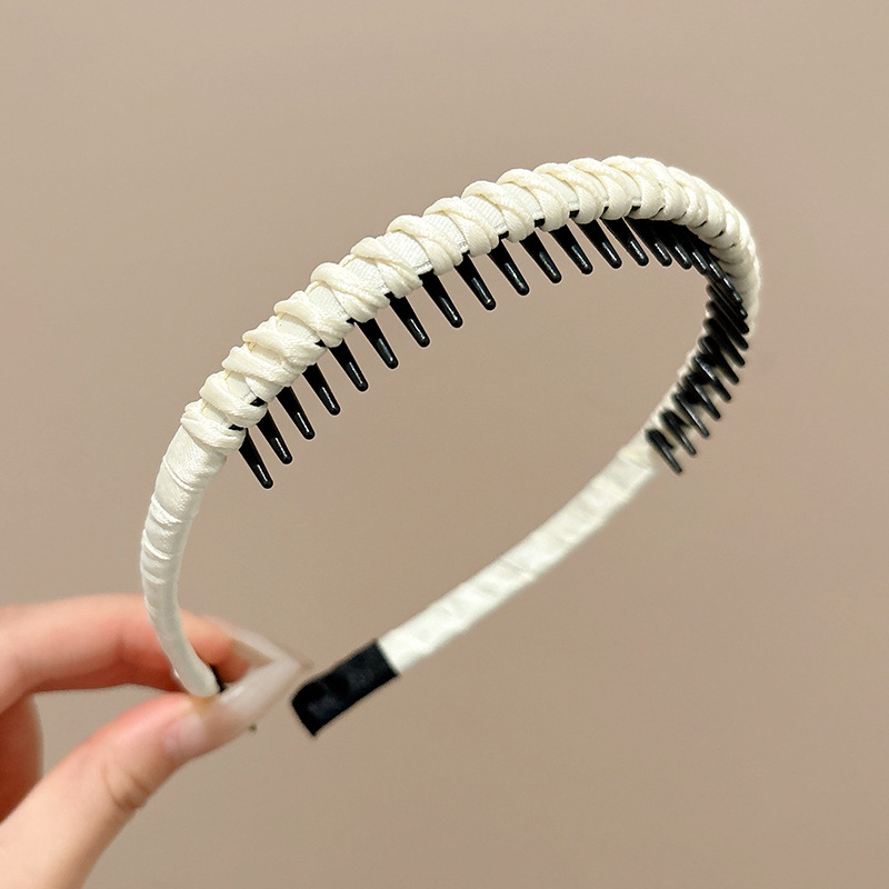 Diámetro flash Louis princesa de París, banda de cabello para la mujer no estrangulada, banda de cabello para lavar la cara, cabeza de cabeza alta con dientes antideslizantes, toque de cabello para el cabello