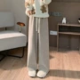 瘦身秋冬直筒高腰毛巾裤