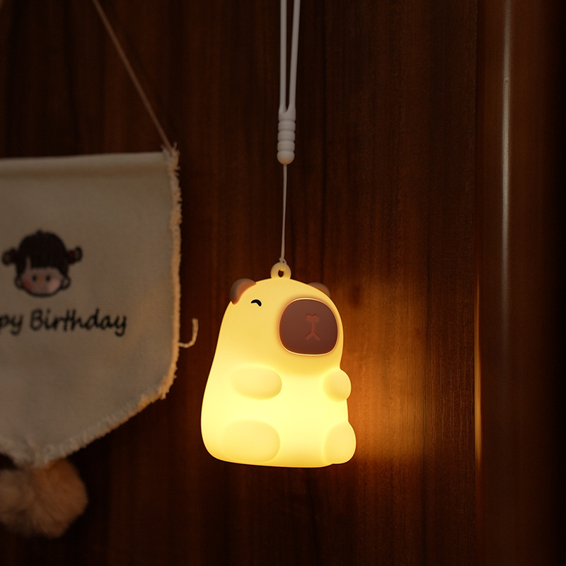 Kapibala Glowing Keychain Bag Charm Small Gift Stress Relief Pat Light Trendy Night Light Internet Celebrity Night Light Kapibala Glowing Keychain Bag Charm Small Gift Stress Relief Pat Light Trendy Night Light Internet Celebrity Night Light