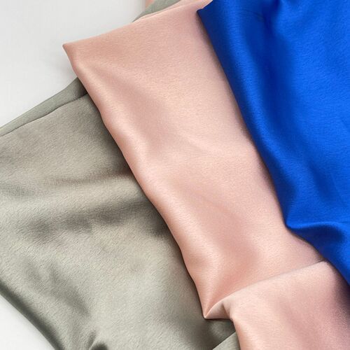 Cashmere 90g Snow Silk Chiffon Fabric with Crepe Pattern, Spring and Summer Satin and Silk Color Satin Blouses and Dresses