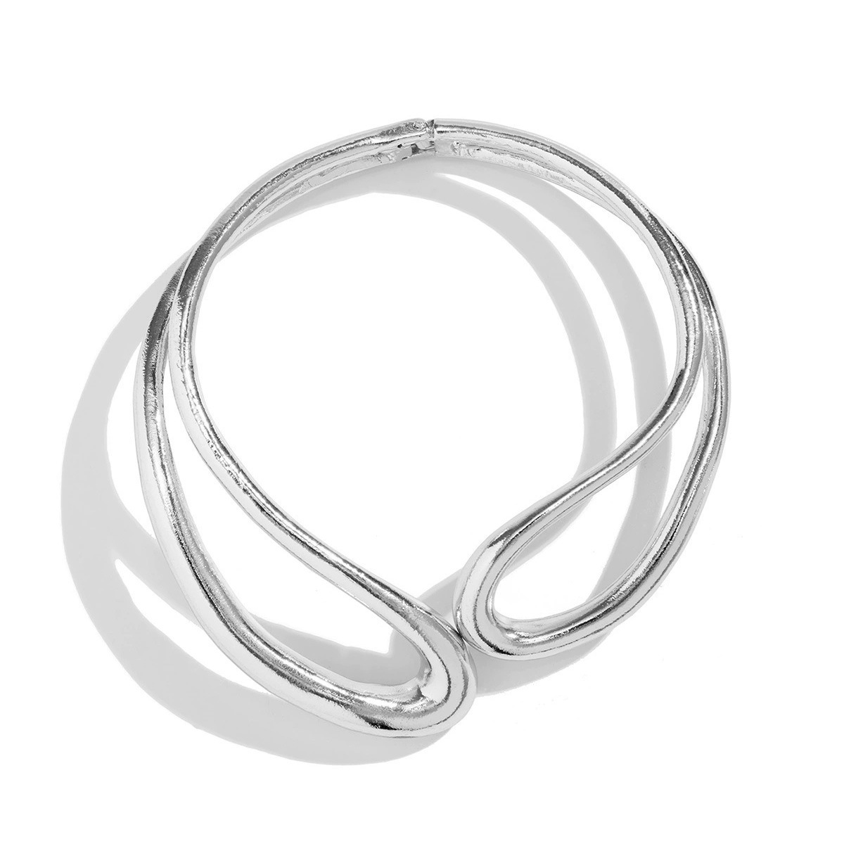 Joyería transfronteriza europea y americana, gargantilla multicapa de nicho simple y moderna, collar único de hueso de serpiente exagerado
