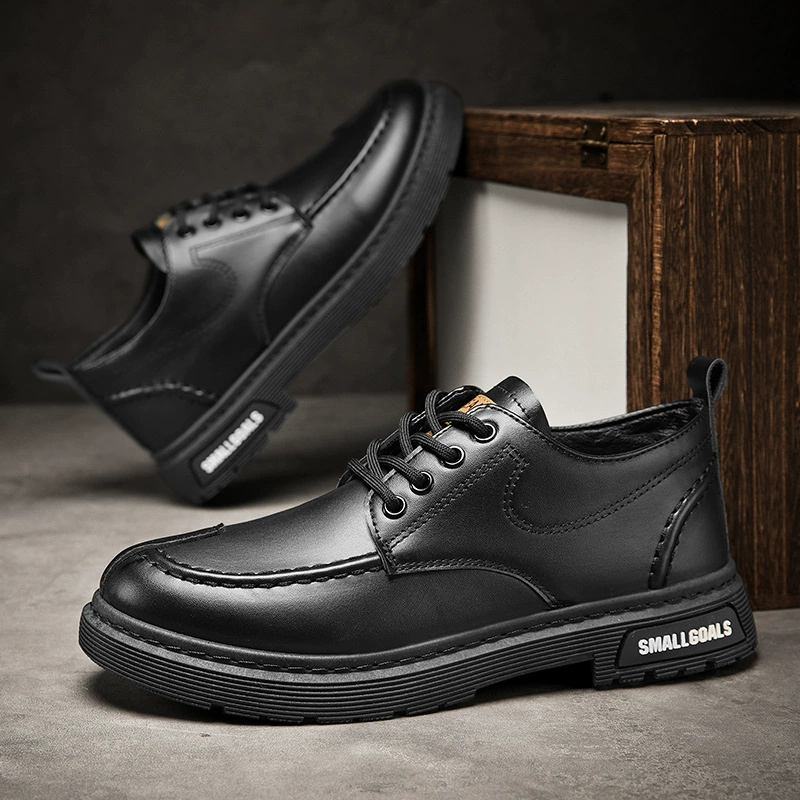 Мужская обувь бизнес-платья повседневная британская осень 2023 новая кожаная обувь мужская свадьба жених костюм приливная обувь