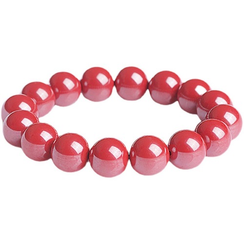 Red Cinnabar Bracelet Imperial Sand Bracelet Men's and Women's Original Mine Xiangxi High Content Purple Gold Sand Zodiac Year Jewelry Wholesale
