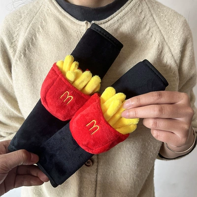 Belt Shoulder Cover Decoration High-End – Sürətlər qutusu və əl tormozu başlıqları - mcdonalds-1-pair-of-black-plush-shoulder-pads