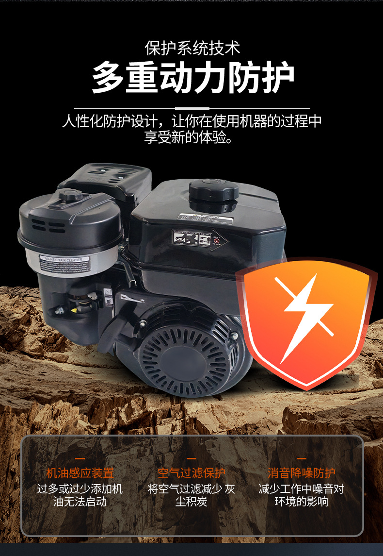 Agricultural Small Gasoline Engine 170F177F188F190F Micro Tiller, Aerator, Trowel Machine, Sprayer, Go-Kart