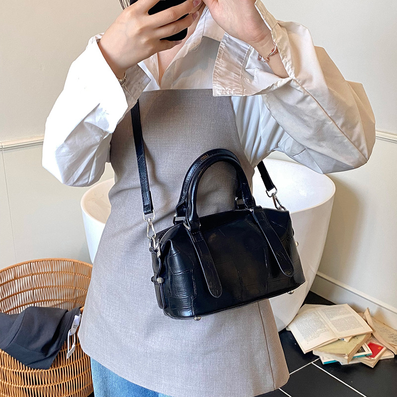 Nuevo comercio exterior transfronterizo 2025, bolso con patrón de piedra, bolso de hombro salvaje de estilo occidental para mujer, bolso de mensajero simple de moda