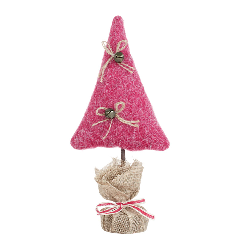 Nuevos productos de fieltro árbol de Navidad arco de tela de escritorio decoración pequeña decoración de Navidad diseño