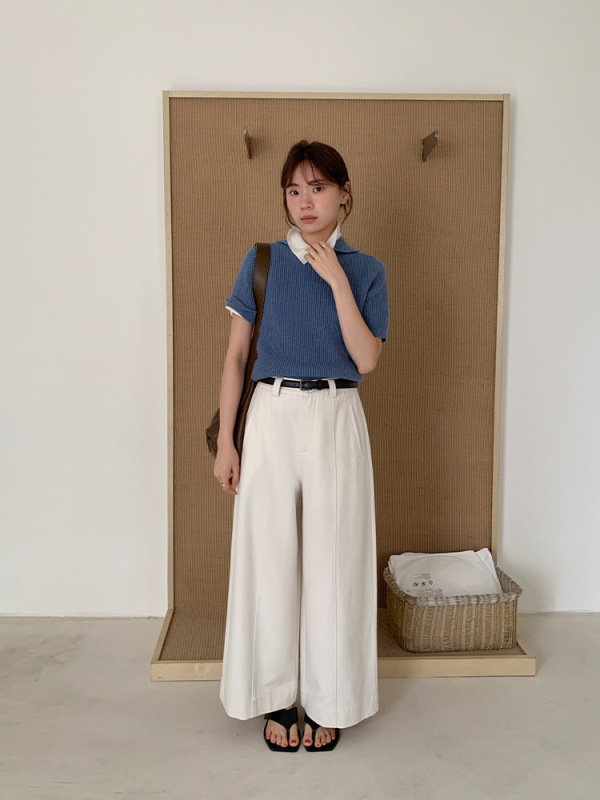 ICC 长期主义 「六色」简约通勤风休闲九分裤阔腿女秋季新款0540|undefined