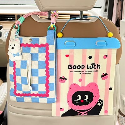 Car Interior, Creative and Cute – Car tissue box/set - 2-pack-tissue-box-hand-wovendurable