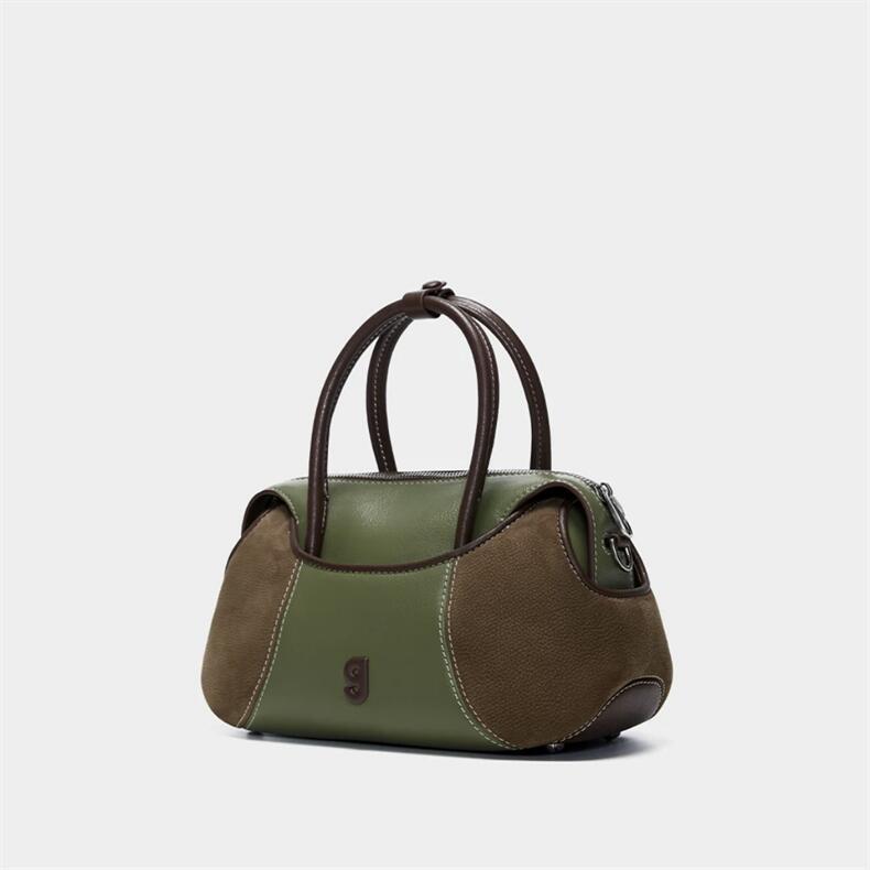 KUNOGIGI Small Baseball Boston Bag Matte Leather Handbag Women's Crossbody Bag New Arrival - Thumbnail 5