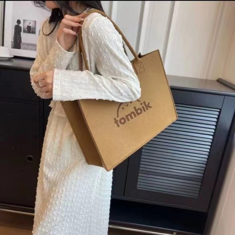 毛毡手提袋印刷logo手提包机构展会开业活动礼品袋托特包礼品手工