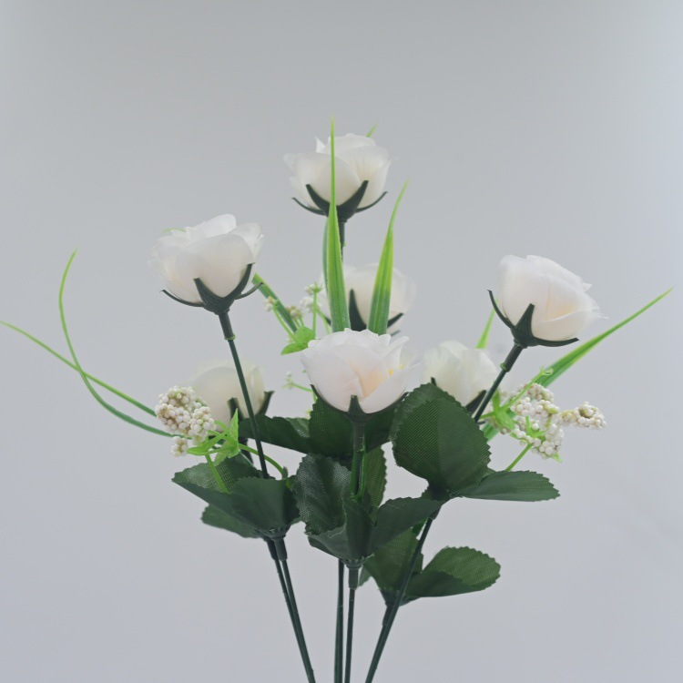 Nanyang pantalla mayorista simulación de flores de rosa pequeña escena de rosa props decoración para el hogar simulación flores falsas