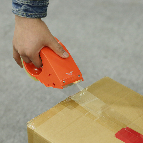 Deli box sealer tape transparent tape cutter large logistics packer tape machine 6cm orange 802