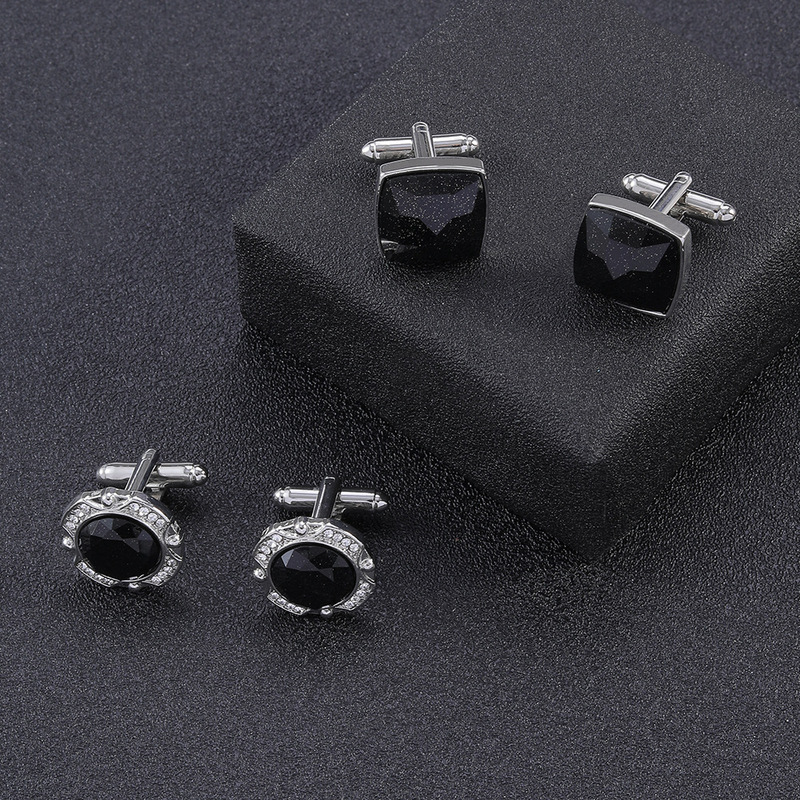Amazon men's suit shirt French cufflinks with diamond cufflinks fashion simple cuff cuff wholesale Amazon men's suit shirt French cufflinks with diamond cufflinks fashion simple cuff cuff wholesale