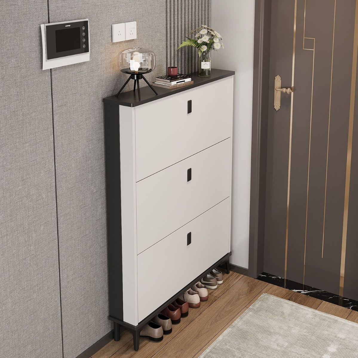 라이트 럭셔리 화이트 100*17*120 "싱글 레이어 신발]