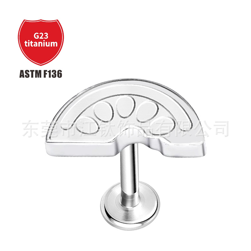Pointed titanium steel lip stud product view