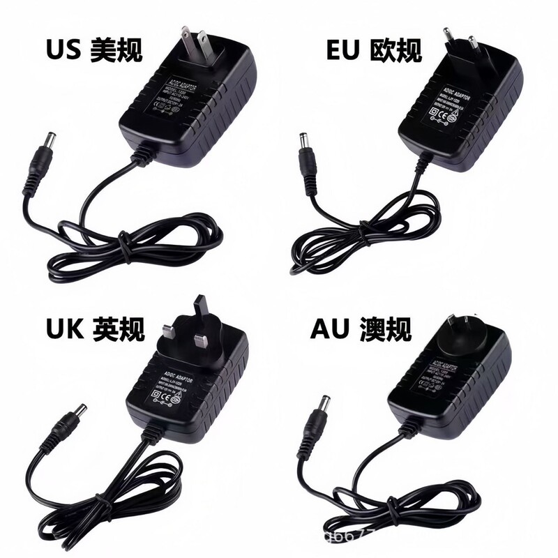 12V1A power adapter, for telecom set-top boxes, fiber optic modems, and routers; power cord and charger plug 12V1A power adapter, for telecom set-top boxes, fiber optic modems, and routers; power cord and charger plug