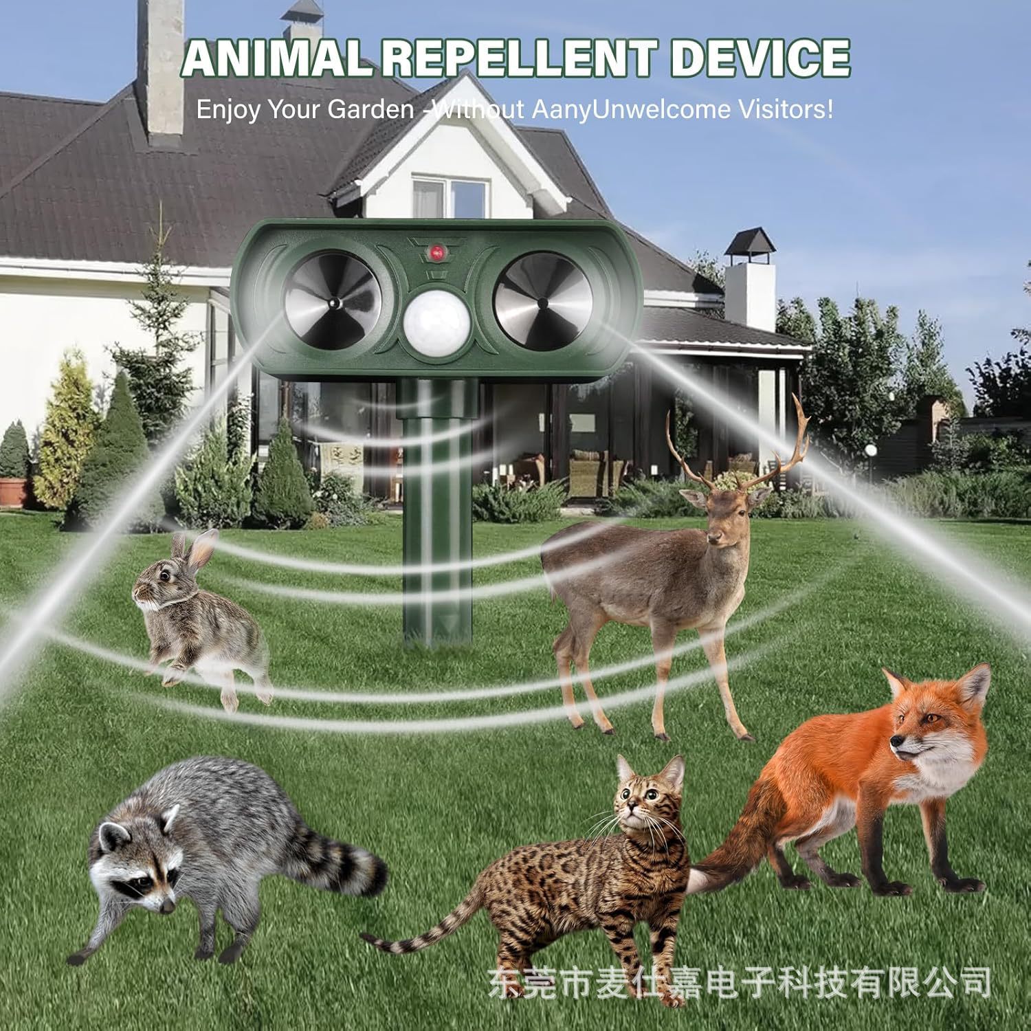 animal conductor solar patio al aire libre conductor de pájaros conejos gatos perros zorros salvajes jabalíes ratas ciervos de alta potencia
