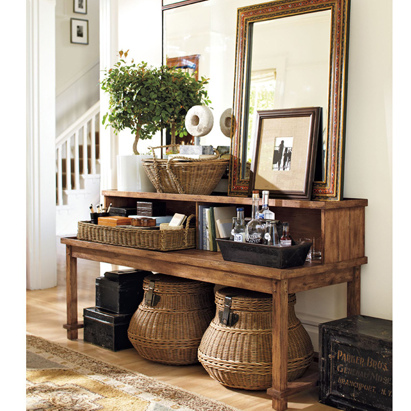 Cesta de mano ratán mimbre creativo tejido a mano tamaño pequeño pastoral recogiendo almacenamiento en el hogar cesta decorativa recogiendo cesta