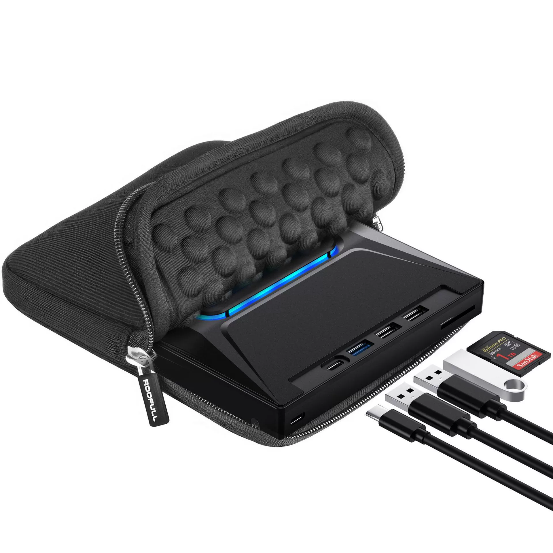Six-in-one multi-function USB external optical drive burner expansion card external computer laptop burner optical drive
