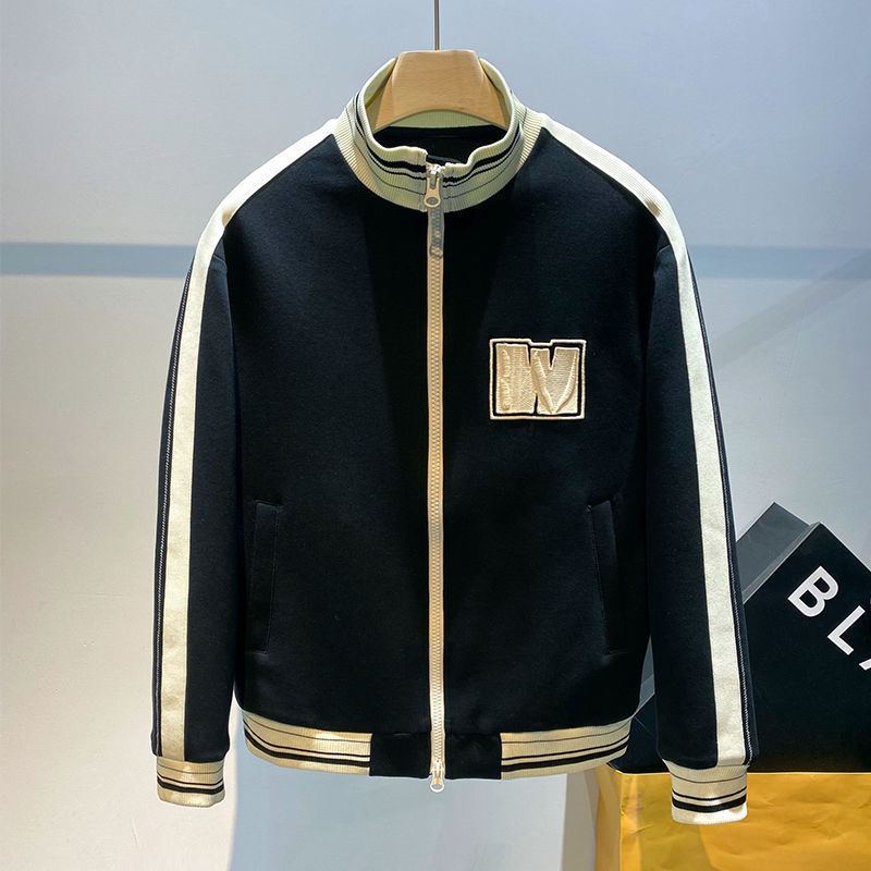 American Style Retro Bomber Jacket for Men Spring Autumn Trendy Brand Handsome Loose Jacket Casual Baseball Jacket Stand Collar Sports Top_voghion.com