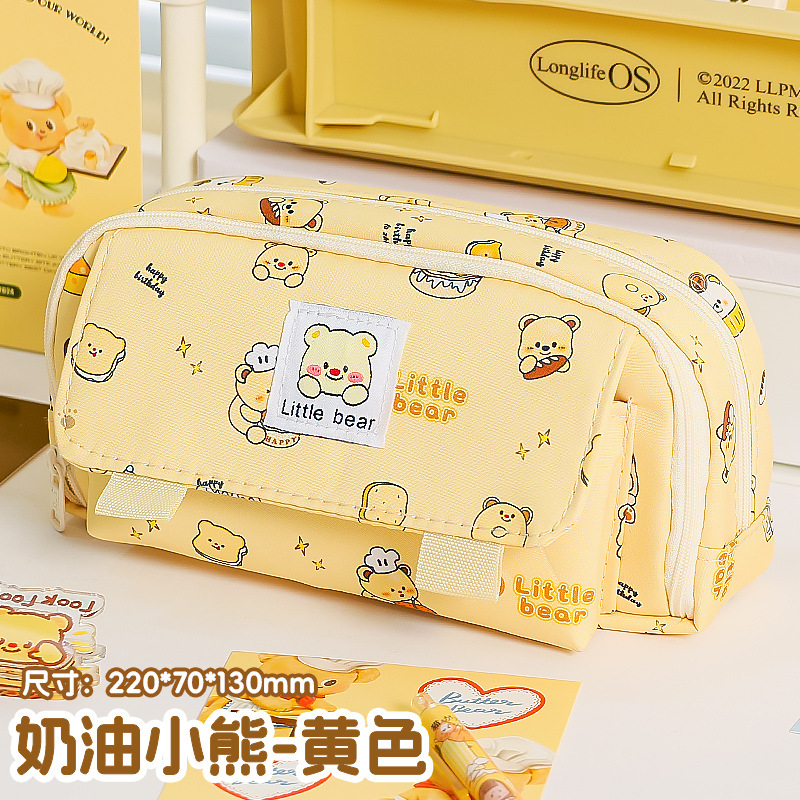 Estuche para lápices de gran capacidad 2024 - Diseño minimalista con apertura amplia - Multifunción y aspecto atractivo - Para Instagram