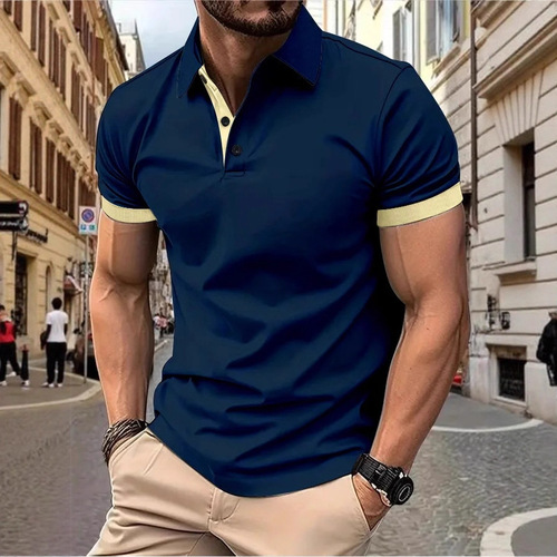 Newly Released Summer T-Shirt Paul Men's Short Sleeve Top Popular Fashion Trend Polo Shirt