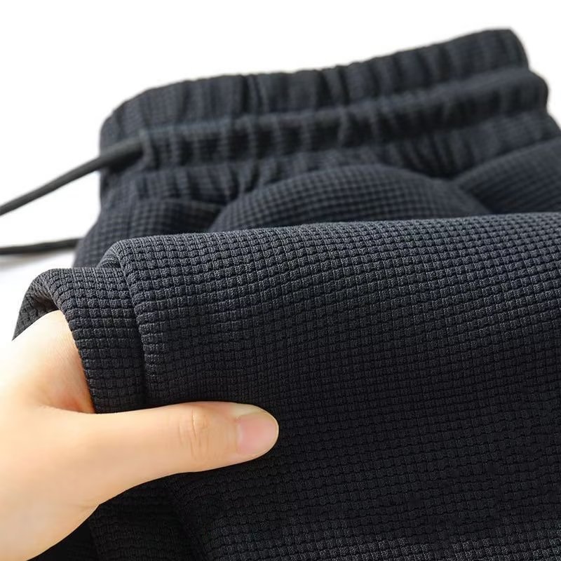 Pantalones casuales a juego para hombres pantalones casuales rectos sueltos para hombres 2024 pantalones atados al tobillo para hombres de moda